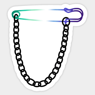 Cisgender MLM Safety Pin Sticker